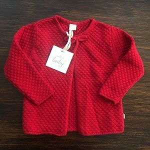 NWT Hallmark Baby Red Sweater 100% Cotton